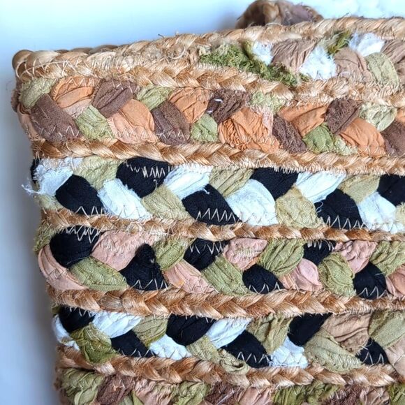 Magid BOHO Woven Jute and Cotton/ Shoulder Tote NWOT - Picture 12 of 15